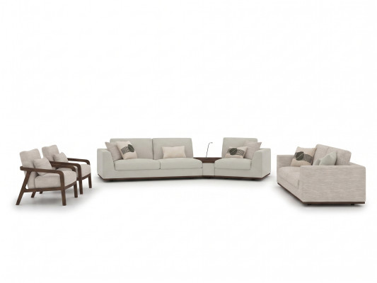 Sofaset 4-delig Luxe Complete Gestoffeerde Meubels Bankstellen Bankstellen Design Woonkamer
