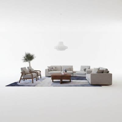 Woonkamerset 4-delig Tweezitsbank met driezitsbank Sofa Bekleding Textiel 2x Fauteuil Nieuw  Woonkamerset 4-delig Tweezitsbank met driezitsbank Bank Bekleding Textiel 2x Fauteuil Nieuw