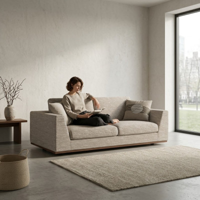 Ontwerp gestoffeerde bank woonkamer tweezitter bank bank gestoffeerde meubels textiel nieuw