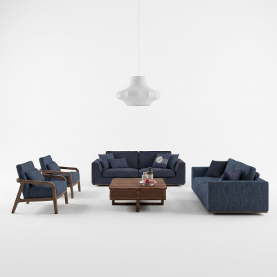 Woonkamer Modern Stoffenbank Tweezitter Bank Luxe Design Inrichting