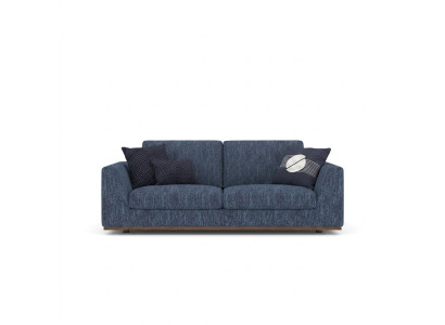 Woonkamer Blauw Tweezitsbank Bank Modern Design Stoffen Bank Textiel.