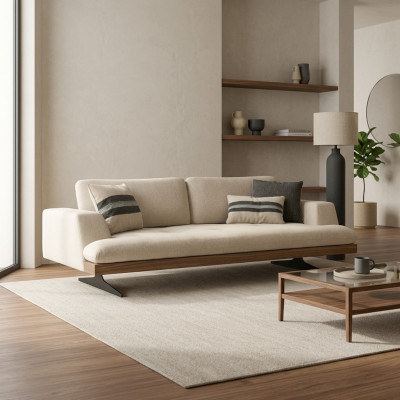 Luxe gestoffeerde driezitsbank design moderne woonkamer bank nieuw