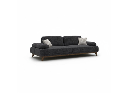 Sofa tweezits gestoffeerde meubels zits bank stof woonkamer banken grijs