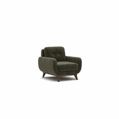 Woonkamer fauteuil luxe stof textiel gestoffeerde fauteuil inrichting  Woonkamer fauteuil van luxe stof textiel gestoffeerd fauteuil interieur
