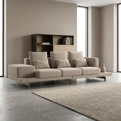 Woonkamer Bank Driezitsbank Bank Meubels Luxe Textiel Inrichting Nieuw