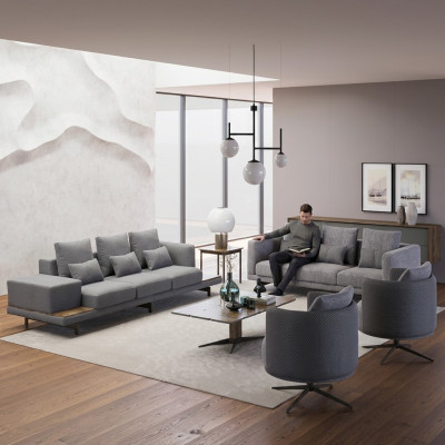 Ontwerp bankstel 2x bank 3-zits set fauteuil bank modern luxe nieuw gestoffeerd