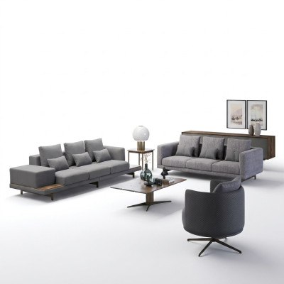 Bankstel Woonkamer Modern Set 2x Bank Driezits Bankstel Fauteuil