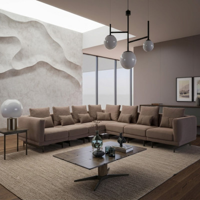 Woonkamer set 3-delig inrichting Hout Salontafel Designer Bijzettafel