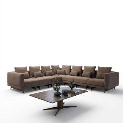 Woonkamer set 3-delig inrichting Hout Salontafel Designer Bijzettafel