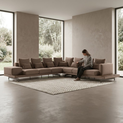 Designer set woonkamer hoekbank L-vorm meubels luxe nieuw