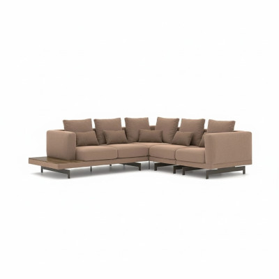 Zitbank hoekbank L-vorm bank bank stof luxe meubels