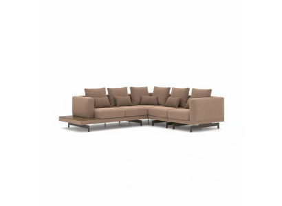Zitbank hoekbank L-vorm bank bank stof luxe meubels
