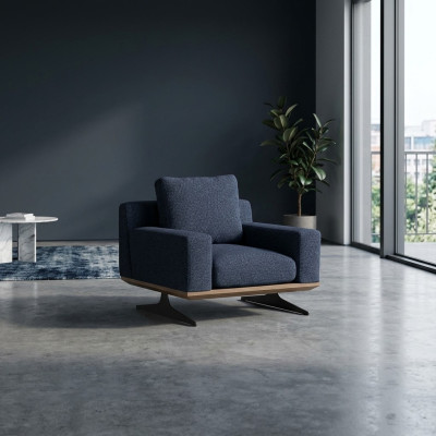 Moderne fauteuil ontwerper inrichting luxe bekleding textiel bekleding nieuw