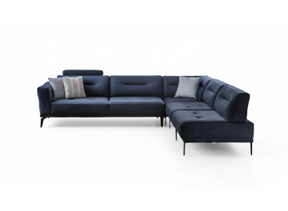 L-vormige luxe woonkamer 4-zits stoffen hoekbank modern design