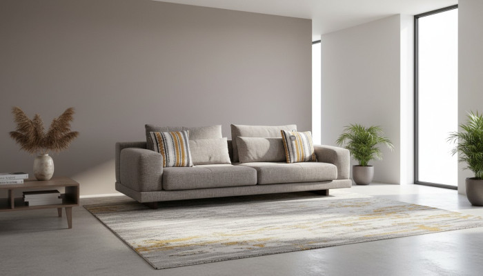 3-zits modern stijl designer woonkamer stoffen bank met kussens en rugkussens