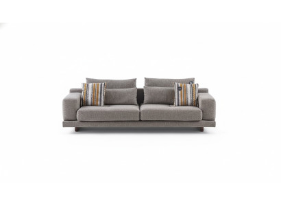 3-zits modern stijl designer woonkamer stoffen bank met kussens en rugkussens