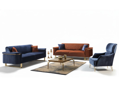 Moderne woonkamerset designer 3-zitsbank fauteuil bankstel