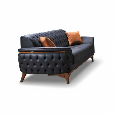 Luxe Blauwe Chesterfield Bank Moderne 3-zits Luxe Zitmeubelen