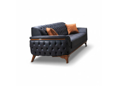 Luxe Blauwe Chesterfield Bank Moderne 3-zits Luxe Zitmeubelen