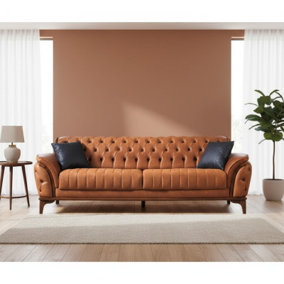 Oranje Chesterfield 3-zits woonkamer luxe bank Moderne stijlvolle bank