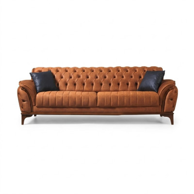 Oranje Chesterfield 3-zits woonkamer luxe bank Moderne stijlvolle bank