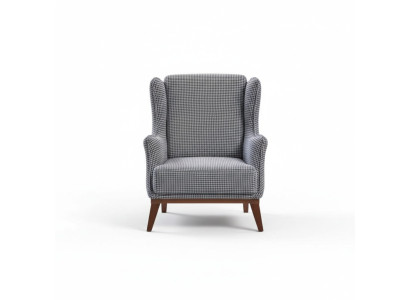 Grijze geruite fauteuil Moderne woonkamer fauteuil Luxe meubels