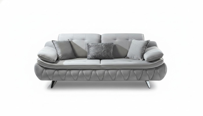 Grijs Modern Luxe Design 3-zits Stoffen Bank Woonkamer Bank Textiel Materiaal