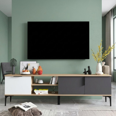 Lowboard RTV TV-stand Modern Design Rechthoekig Hout Materiaal Luxe Ontwerp