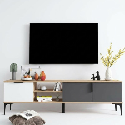 Lowboard RTV TV-stand Modern Design Rechthoekig Hout Materiaal Luxe Ontwerp