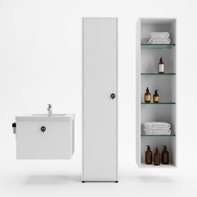 Badkamerkast Wit Kleur Modern Luxe Rechthoekig Badkast Badkamer