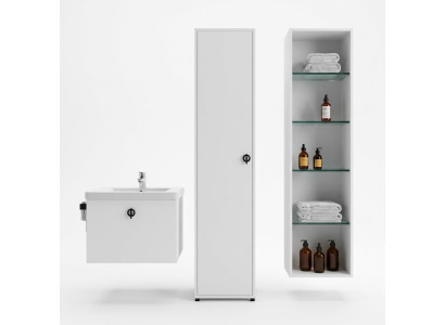 Badkamerkast Wit Kleur Modern Luxe Rechthoekig Badkast Badkamer