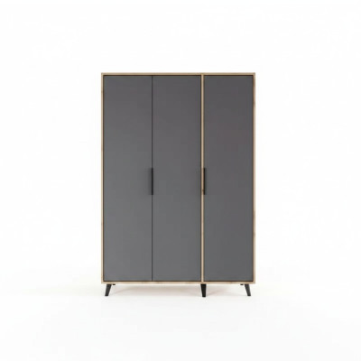 Grijs Bruin Modern Ontwerp Rechthoekige Luxe Slaapkamerkast