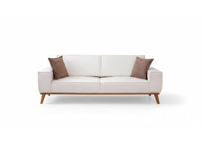Witte woonkamerset Stijlvolle 3-zits designer fauteuil 2-delige set