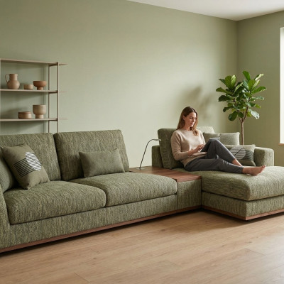 Luxe bankstel Bank Ontspannen L-Vorm woonkamer meubilair set Hoek Nieuw