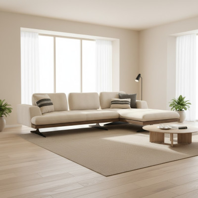 Wit luxe hoekbank L-vorm woonkamer modern Bank ontspanning designer inrichting
