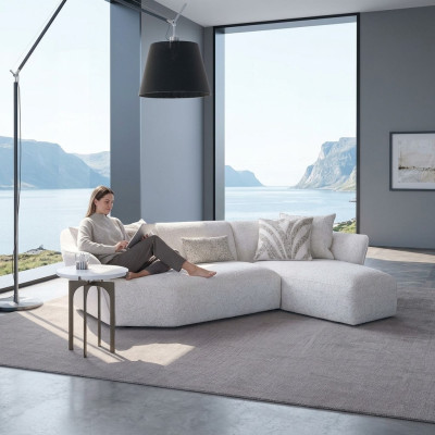 Designer Sofa Bank Wit Inrichting Woonkamer Hoekbank L-vorm Meubelen
