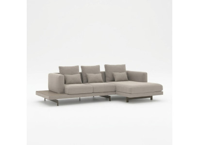Designer Grijze Bank Bank L-vorm Modern Hoekbank Meubilair Woonkamer