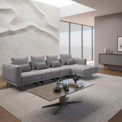 Luxe hoekbank L-vorm woonkamer designer hoekbank nieuw compleet salontafel