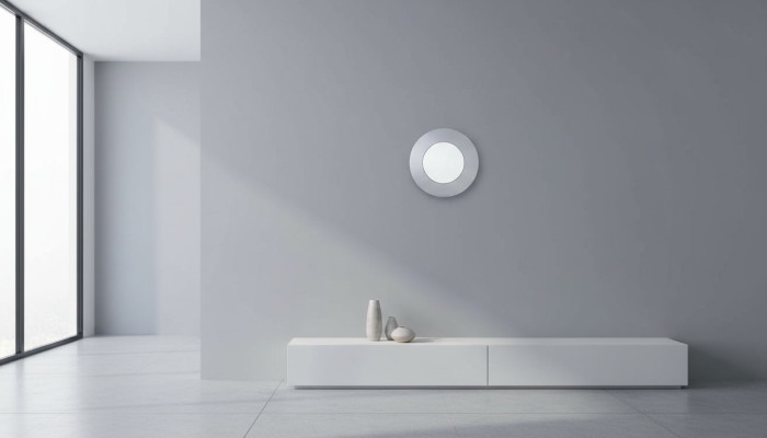 Ronde Spiegel Modern Muurspiegel Ontwerp Grijs Woonkamer Nieuwe Inrichting