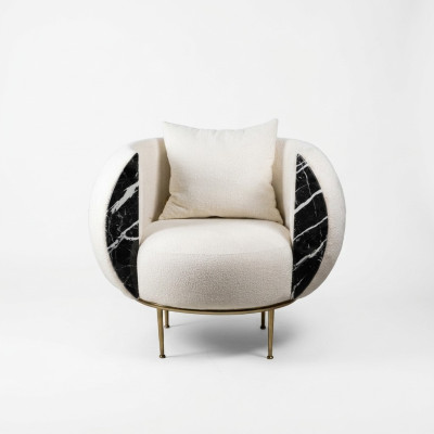 Ontwerp woonkamer fauteuil luxe bank nieuw gestoffeerd modern textiel nieuw meubilair