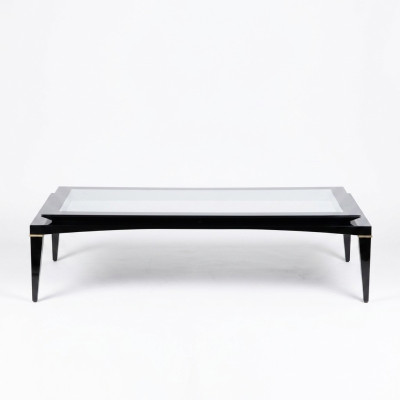 Zwarte salontafel woonkamer luxe design meubels koffietafel tafel nieuw