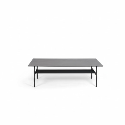 Zwarte salontafel woonkamerinrichting design koffietafel nieuw meubilair