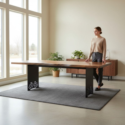 Ontwerp eettafel eetkamer meubels houten tafel luxe inrichting nieuw