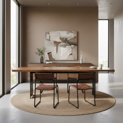 Ontwerp eettafel eetkamer meubels houten tafel luxe inrichting nieuw