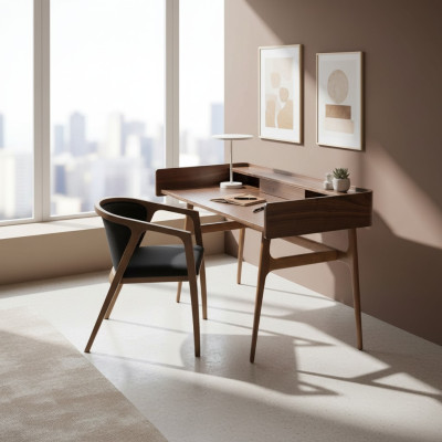 Ontwerp bureau Slaapkamer Luxe Stoel Hout Computertafel Inrichting