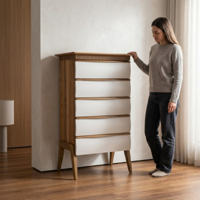 Slaapkamer ladekast bruin houten meubels Nieuwe houten ladekast