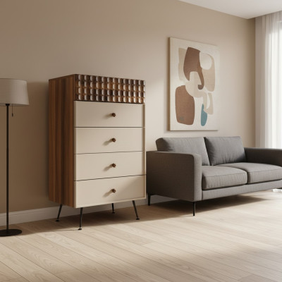 Houten meubilair slaapkamer ladekast Nieuwe dressoirkast Inrichting