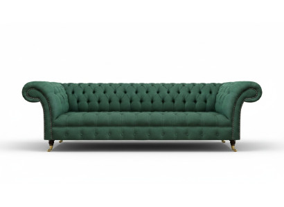 Zitmeubelen Luxe vierzitsbank Sofa Groene Chesterfield voor woonkamer