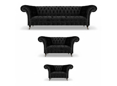 Chesterfield bankstel 3-delige complete woonkamerset nieuwe bankstellen bankstel  Chesterfield bankstel 3-delige complete woonkamerset nieuw bankstel