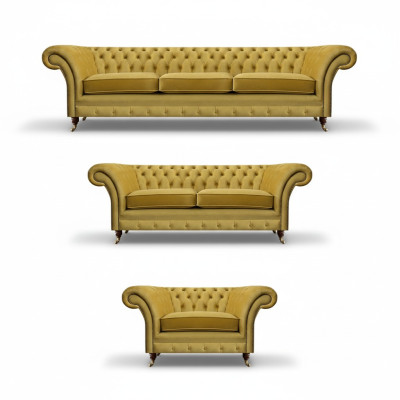 Chesterfield bankstel set luxe complete woonkamer meubilair inrichting
